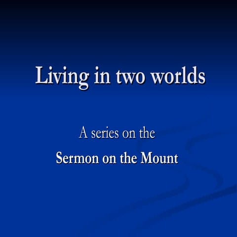 Sermon on the Mount Session 3