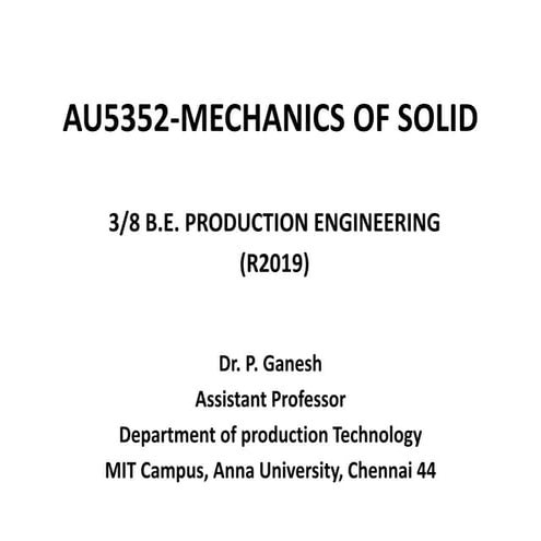 mechanics of solid unit I all topics are covered