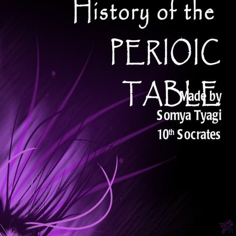 History Of Periodic Table