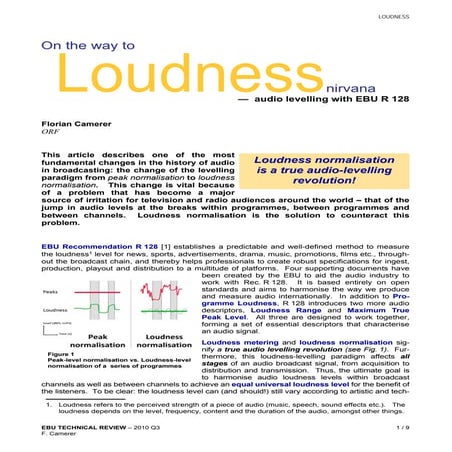 Introduction to audio normalization | PDF
