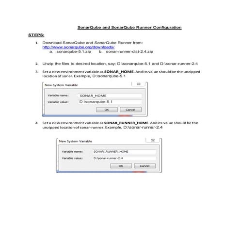 Sonar qube configuration