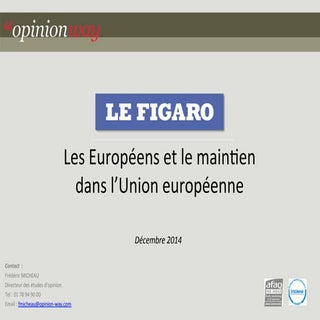 Le Figaro Les européens et l'Union ...