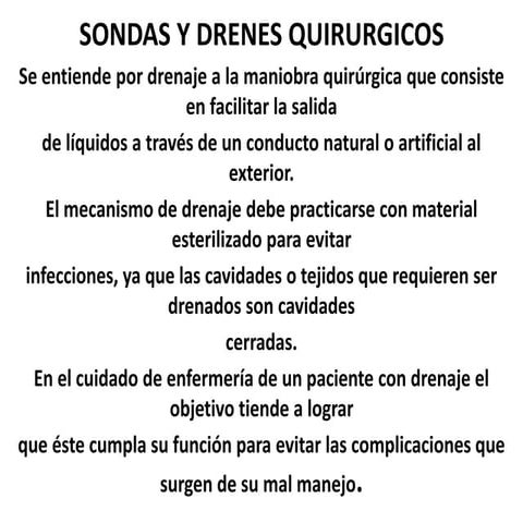 Sondas y-drenes-quirurgicos | PPTX