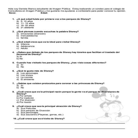 Sondeo Disney 