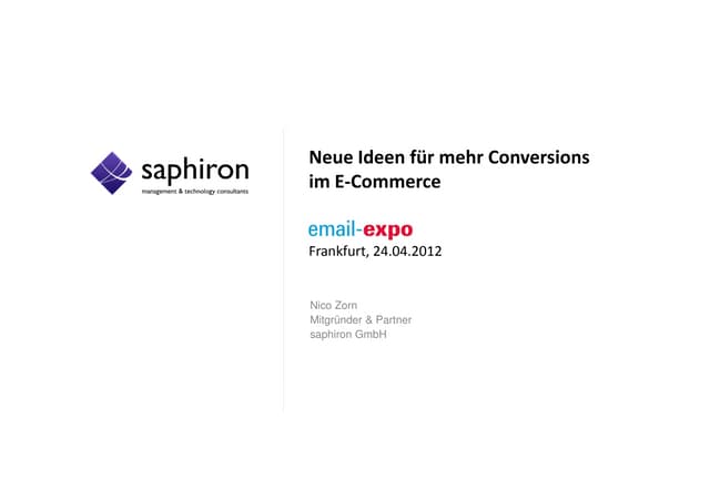 Neue Ideen für mehr Conversions im ...