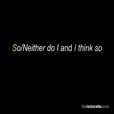 So, neither do I and I think so