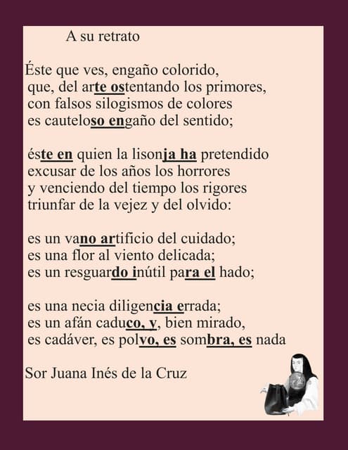 Soneto a su retrato sinalefas | PDF
