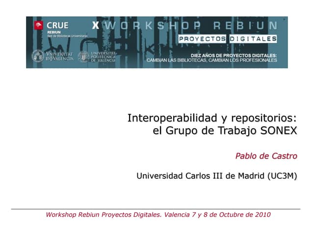Interoperabilidad y Repositorios: e...
