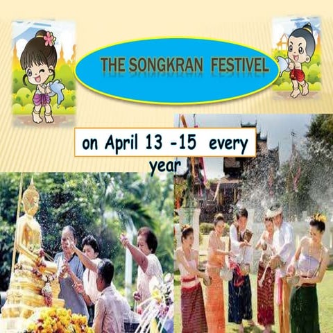 The Songkran Festivel /ppt.