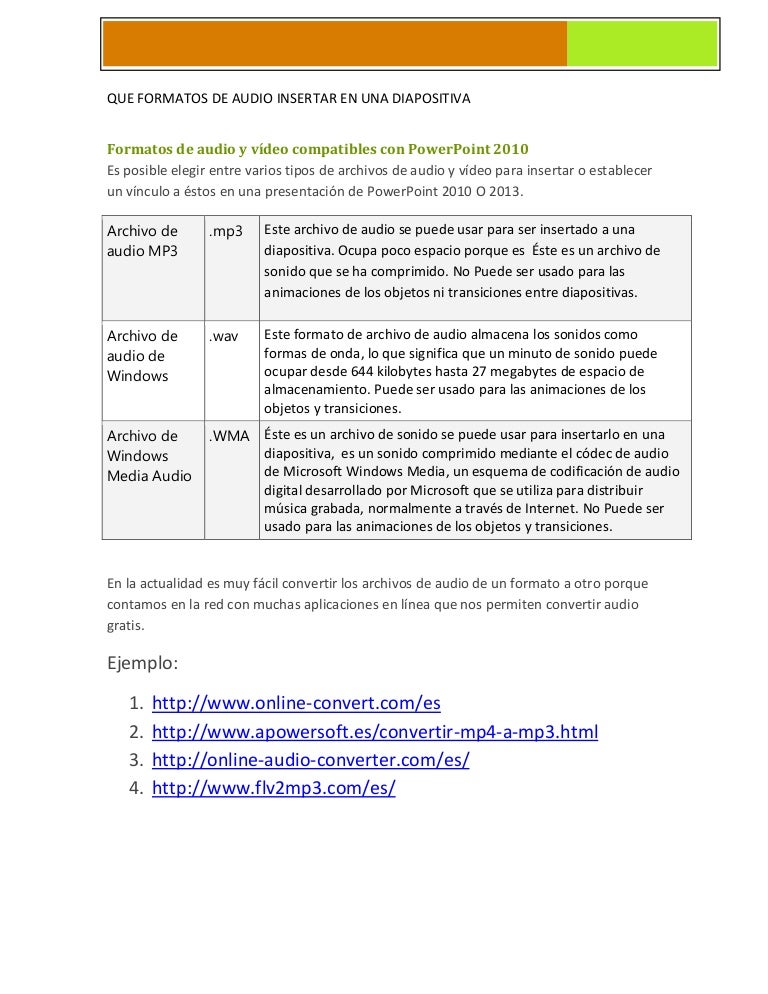formatos para power point