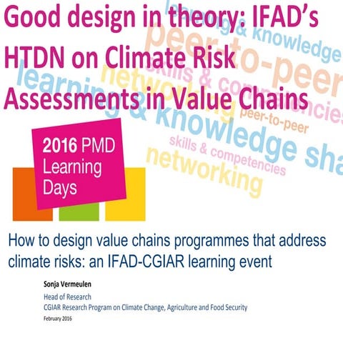 Good design in theory: IFAD’s How To Do Note on Climate Risk Assessments in V...