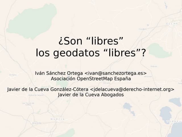 ¿Son "libres" los geodatos "libres"?