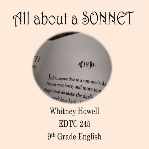 Sonnet Presentation by Whitney Howell