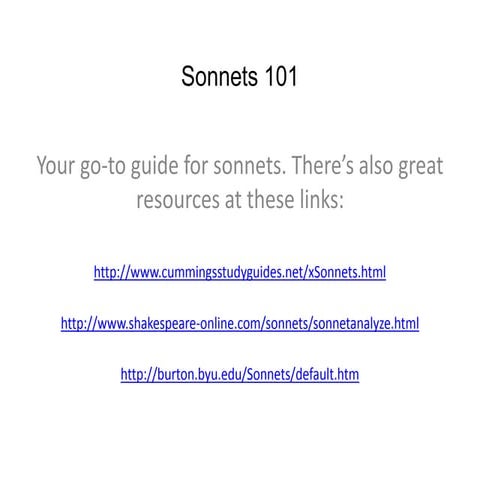 Sonnets 1012015