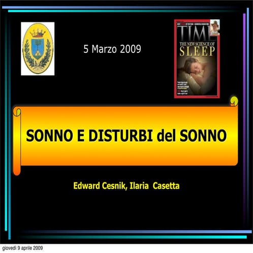 Sonno e disturbi del sonno | PDF