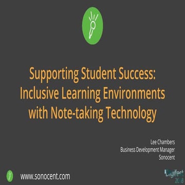 Supporting student success: inclusive learning environments with note-taking ...