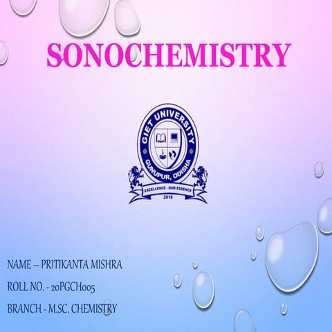 Sonochemistry seminar