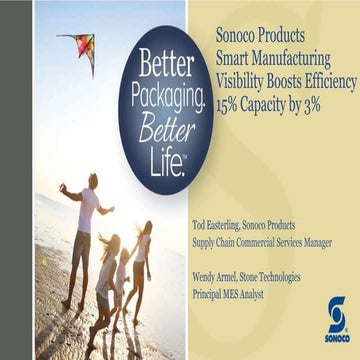 Sonoco products smart manufacturing initiative boosts uptime 30 percent