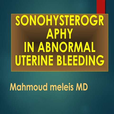 Sonohysterography
