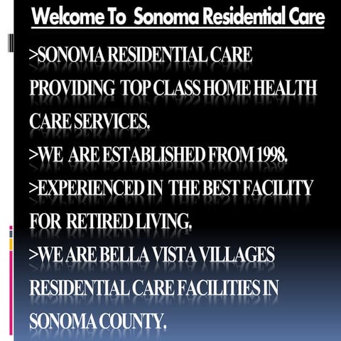 Sonoma Residential Home Care Services | PPTX