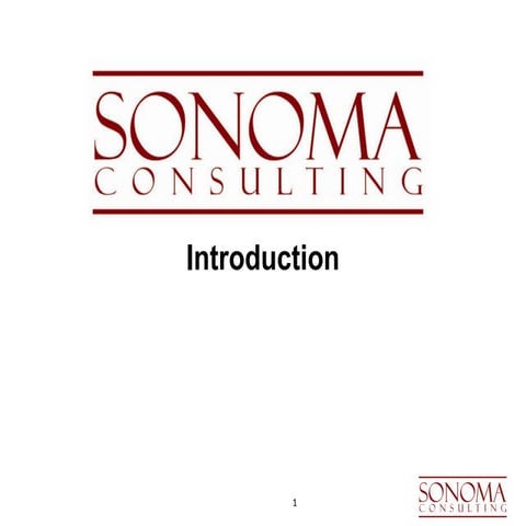 Sonoma Consulting Introduction Deck