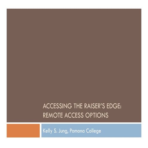 Higher Ed Forum: Pomona College Mobile Presentation