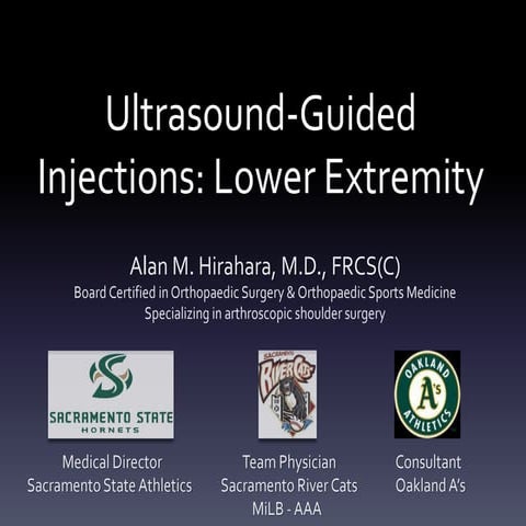 Ultrasound Guided Injections - Lower Extremity