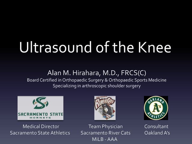 Ultrasound - Knee