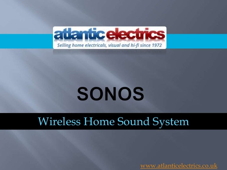 sonos wireless home sound system