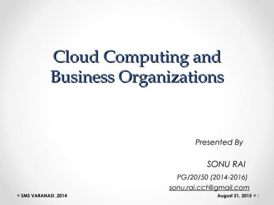 Sonu Rai presentations