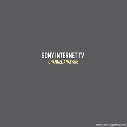 Sony channels
