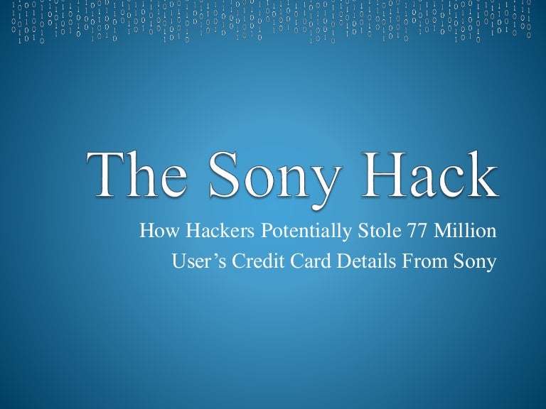 Sony Playstation Hack Presentation