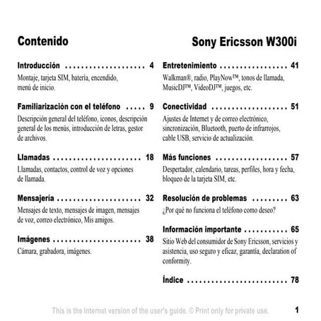 Manual SonyEricsson-W300i