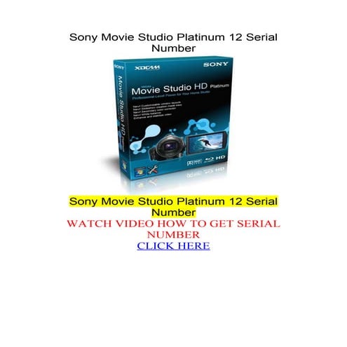 Sony Movie Studio Platinum 12 Suite 64 Bit Download Sony movie studio platinum 12 serial number | DOC | Computer Software