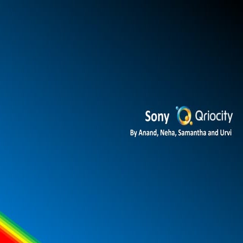 Sony qriocity by anand, neha, urvi and samantha