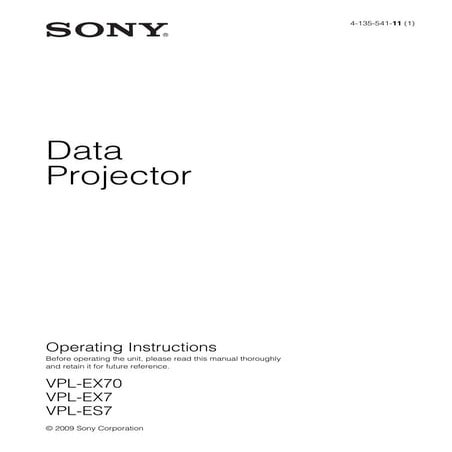 Sony vpl ex7