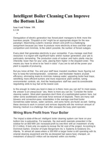 Soot blowing and advantages