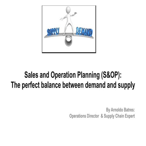 Sales and Operation Planning