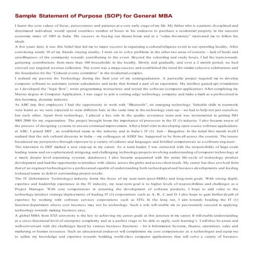 Sop   general mba