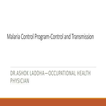 Sop malaria control program