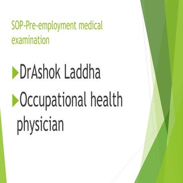 Sop pre-employment medical examination