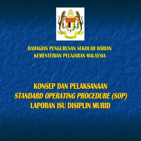 Standard Operating Procedure (SOP) for Immediate Reporting of Student ...