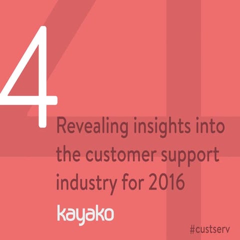 Four Revealing Insights into the Customer Support Industry for 2016
