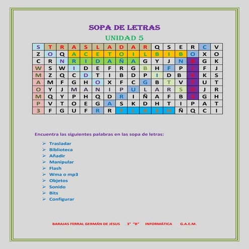 Sopa de letras