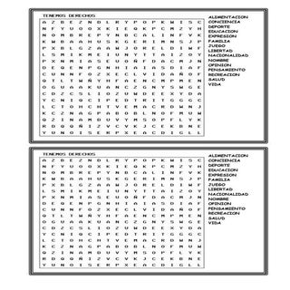 Sopa de letras de los derechos del ...