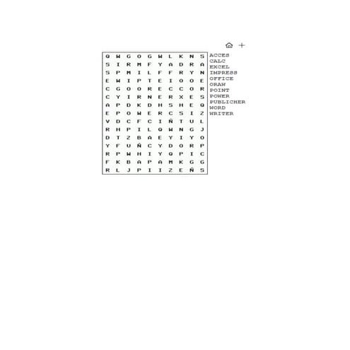 Sopa de letras ofimatica | PDF