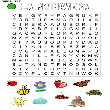 SOPA DE LLETRES DE LA PRIMAVERA