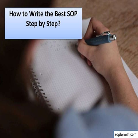How to Write the Best SOP Step by Step?