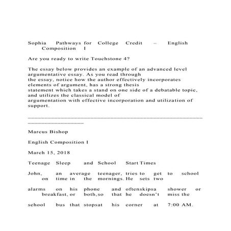 SophiaPathwaysforCollegeCredit–EnglishCompositionI .docx