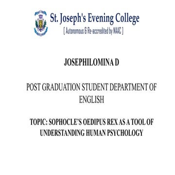 Sophocles oedipus rex